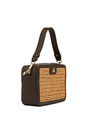 Beymen Club Bej Kadın Hasır Çapraz Çanta - 4