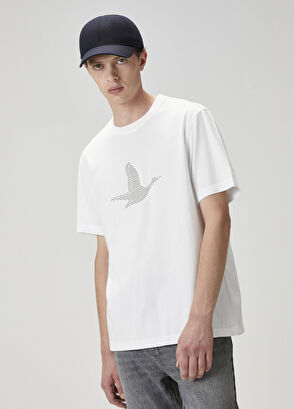 Beymen Club Beyaz Logo Baskılı T-shirt - 4