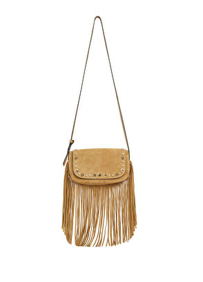 Beymen Club Camel Tasseled Suede Women's Bag - 3