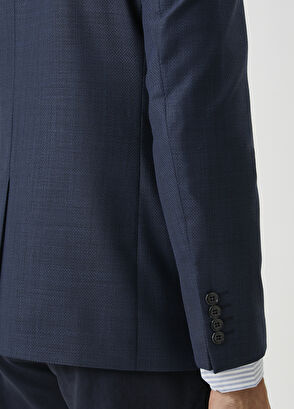 Beymen Club Lacivert Ekose Desenli Yün Ceket - 6