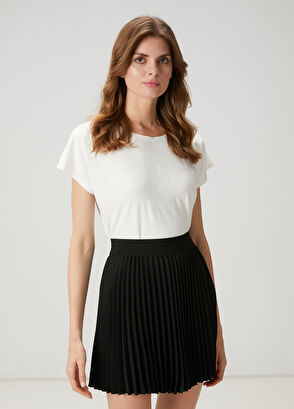 Beymen Club Kırık Beyaz Logo Nakışlı T-shirt - 4