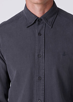 Beymen Club Comfort Fit Anthracite Gabardine Shirt - 6
