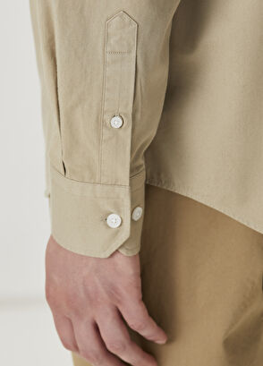 Beymen Club Comfort Fit Deve Tüyü Gabardin Doku Gömlek - 6