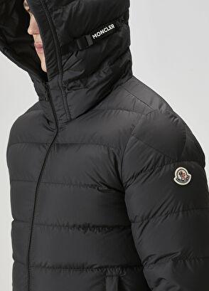 Siyah Kapüşonlu Puff Mont - Görsel 7