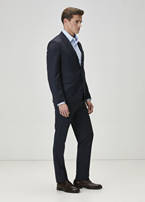 Beymen Club Drop 6 Lacivert Klasik İnce Yün Takım Elbise - 6