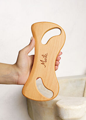 Mar'le Natural Horsehair Brush and Wooden Cellulite Massager 2-Piece Care Set - 6