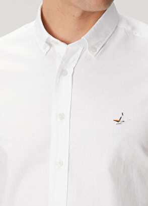 Beymen Club Comfort Fit White Oxford Shirt - 7