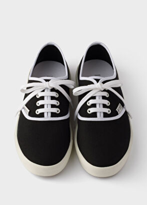 Prada Black Diril Fabric Lace-Up Women's Sneakers - 3