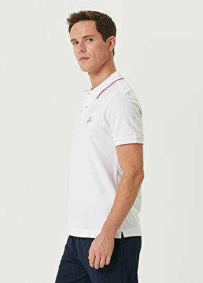 Beymen Club Slim Fit Beyaz Polo Yaka T-shirt - 4