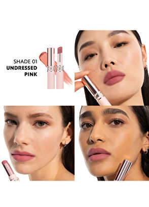 Yves Saint Laurent Lovenude Lip Blusher Kadifemsi 01 Undressed Pink - 8