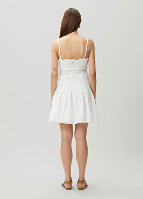 Michael Michael Kors White Ruffle Mini Dress - 4