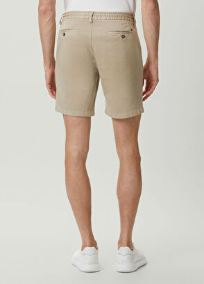 Beymen Club Beige Piece Paint Double Leg Knitted Shorts - 3