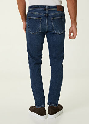 Beymen Club Navy Blue Slim Fit Distressed Jeans - 3