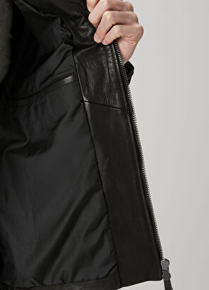 AllSaints Garrison Black Leather Jacket - 8