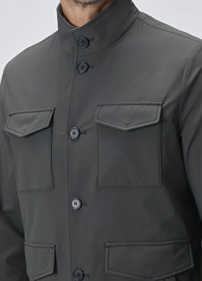 Haki Çift Taraflı Mont - Görsel 9