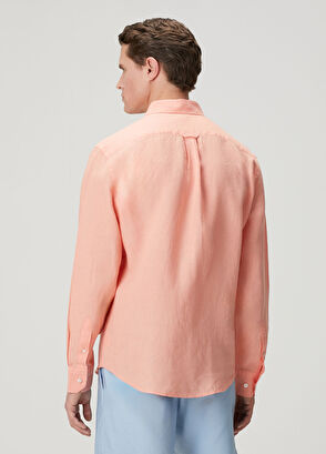 Beymen Club Comfort Fit Somon Keten Gömlek - 7