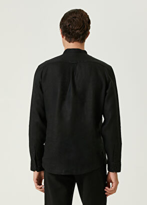 Beymen Club Comfort Fit Black Linen Shirt - 5