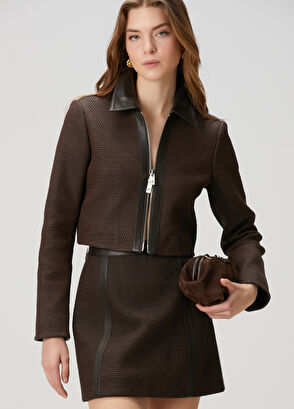 Beymen Club Kahverengi Deri Ceket - 8