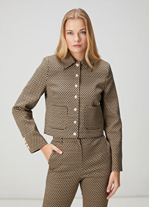 Beymen Club Siyah Bej Jakarlı Ceket - 4