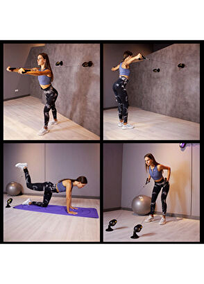 Rebuwo Vakumlu Multifunctional Rope Trainer Antrenman Halatı Egzersiz Aleti - 6