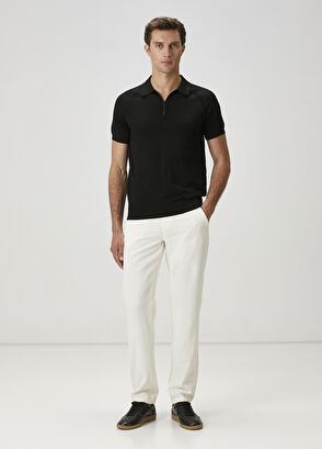 Beymen Club Siyah Polo Yaka Kısa Kollu Triko - 3