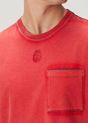 McQueen Kırmızı Colorblocked Detaylı T-shirt - 5