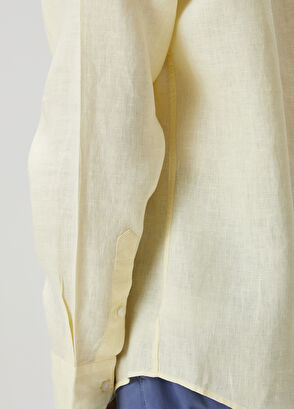 Beymen Club Comfort Fit Light Yellow Linen Shirt - 8