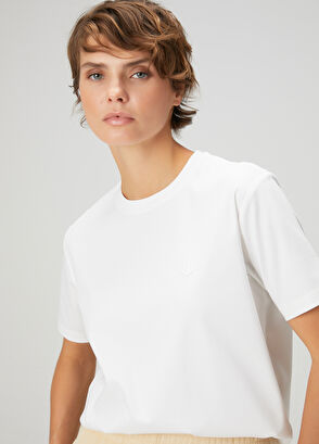 Beymen Club Kırık Beyaz Basic T-shirt - 4