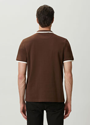Beymen Club Brown Ecru Polo Zippered T-Shirt - 4