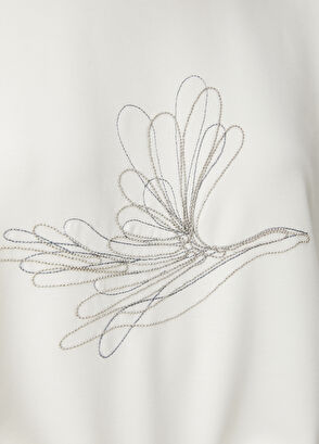 Beymen Club Kırık Beyaz Zincir Logolu Sweatshirt - 5