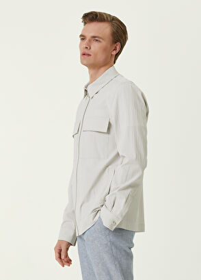 Beymen Club Taş İri Gofre Dokulu Dış Gömlek - 3