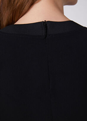 Beymen Club Black Embellished Logo Crepe Blouse - 6