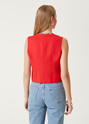 Beymen Club Kırmızı Smokin Yelek - 7