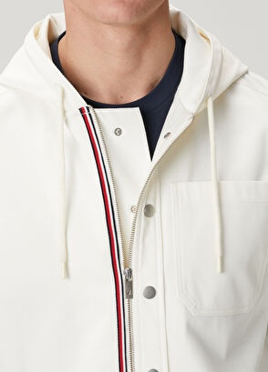 Beymen Club Beyaz Kapüşonlu Dış Gömlek - 6