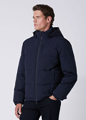 Beymen Club Navy Blue Hooded Puff Coat - 4