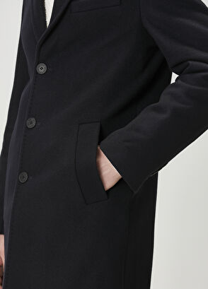 Beymen Club Lacivert İtalyan Yün Kaşe Palto - 7