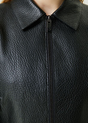 Beymen Club Siyah Deri Ceket - 6