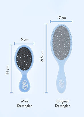 Wet Brush Mini Detangler Dolaşık Açıcı Açık Mavi Saç Fırçası  - 6