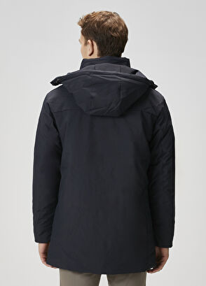 Beymen Club Navy Blue Hooded Long Coat - 4