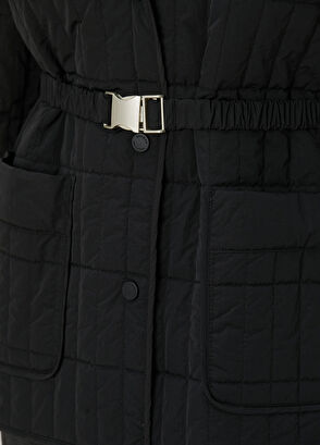 Siyah Kapitoneli Kısa Mont - Görsel 7