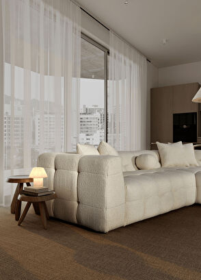 Bekaliving Nammos Comfort Bej Teddy Köşe Takımı - 6