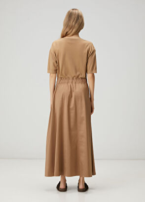 Beymen Club Deve Tüyü Tafta Etekli Uzun Elbise - 5