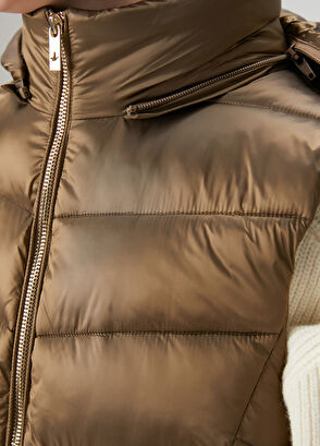 Beymen Club Kahverengi Kapüşonlu Puffer Yelek - 6