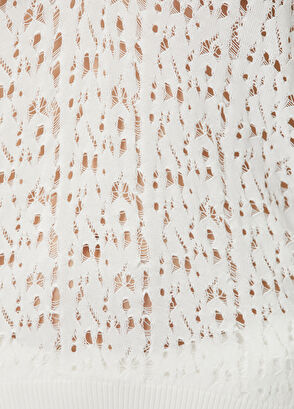 Join Us White Knit Blouse - 6
