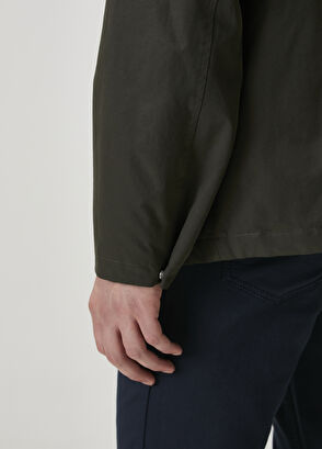 Beymen Club Haki Yakası Deri Garnili Mont - 7