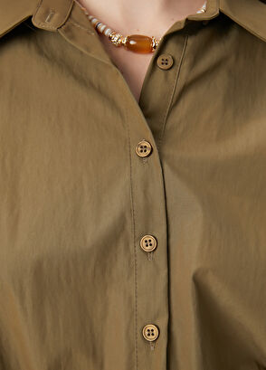 Beymen Club Haki Crop Gömlek - 6