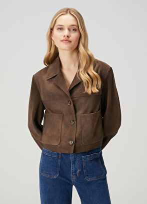 Beymen Club Brown Tumbled Short Leather Jacket - 4