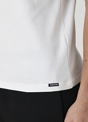 Tom Ford White V-Neck Pajama Top - 6