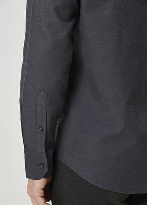 Beymen Club Comfort Fit Antrasit Nakışlı Gömlek - 7