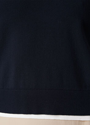 Beymen Club Navy Blue White Sweater - 8